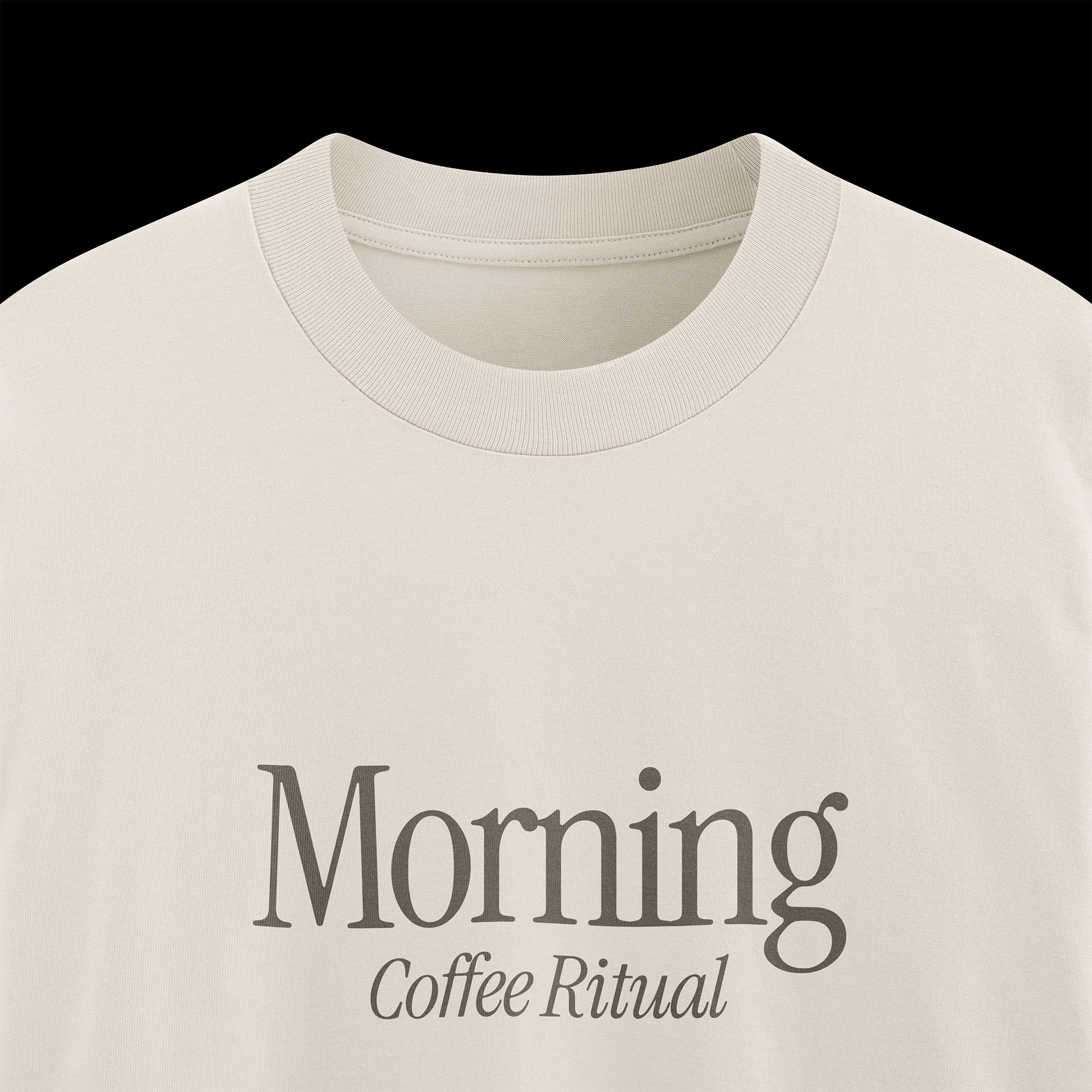 Free Regular T-Shirt Thick Collar Mockup 03