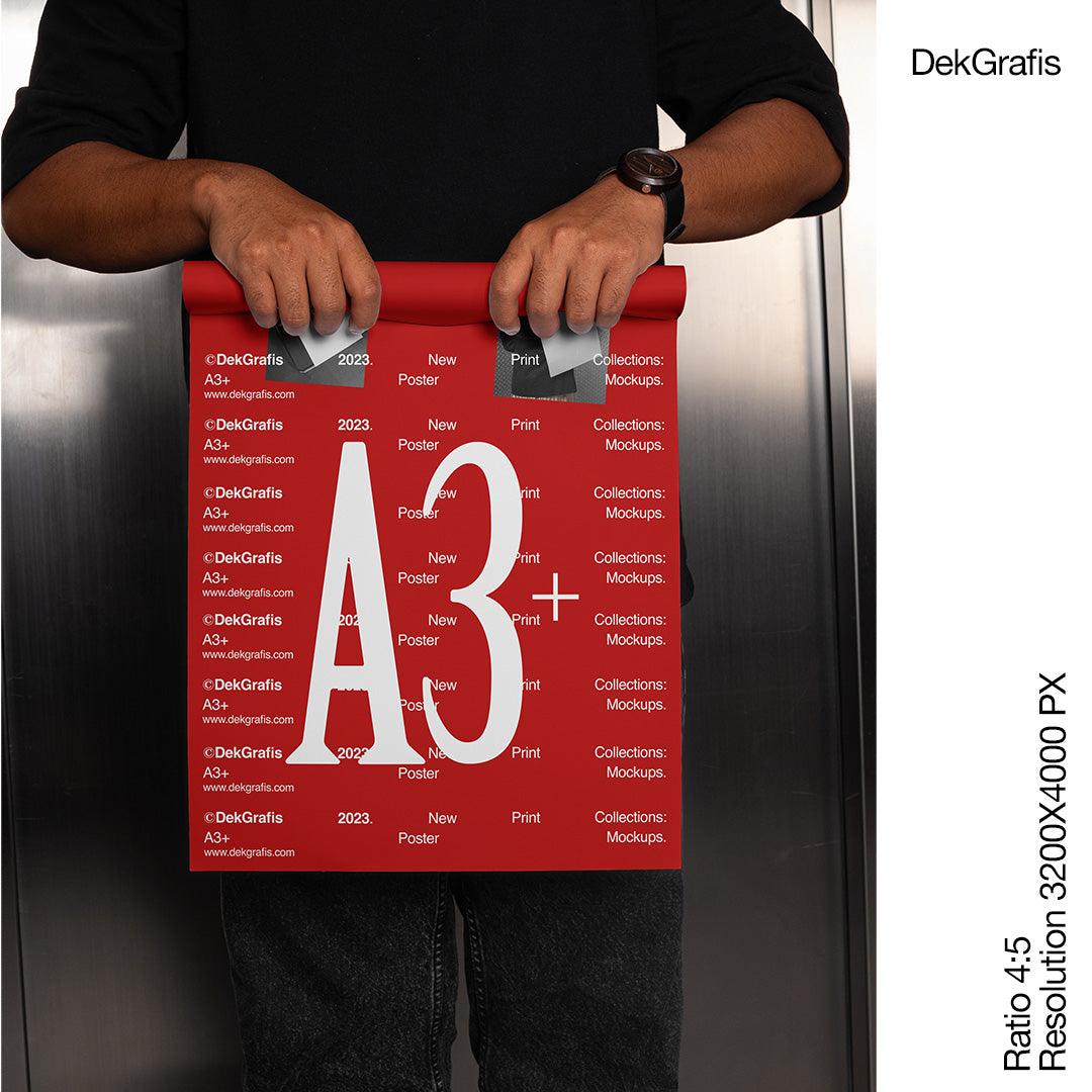 Free A3+ PSD Poster Mockup 01