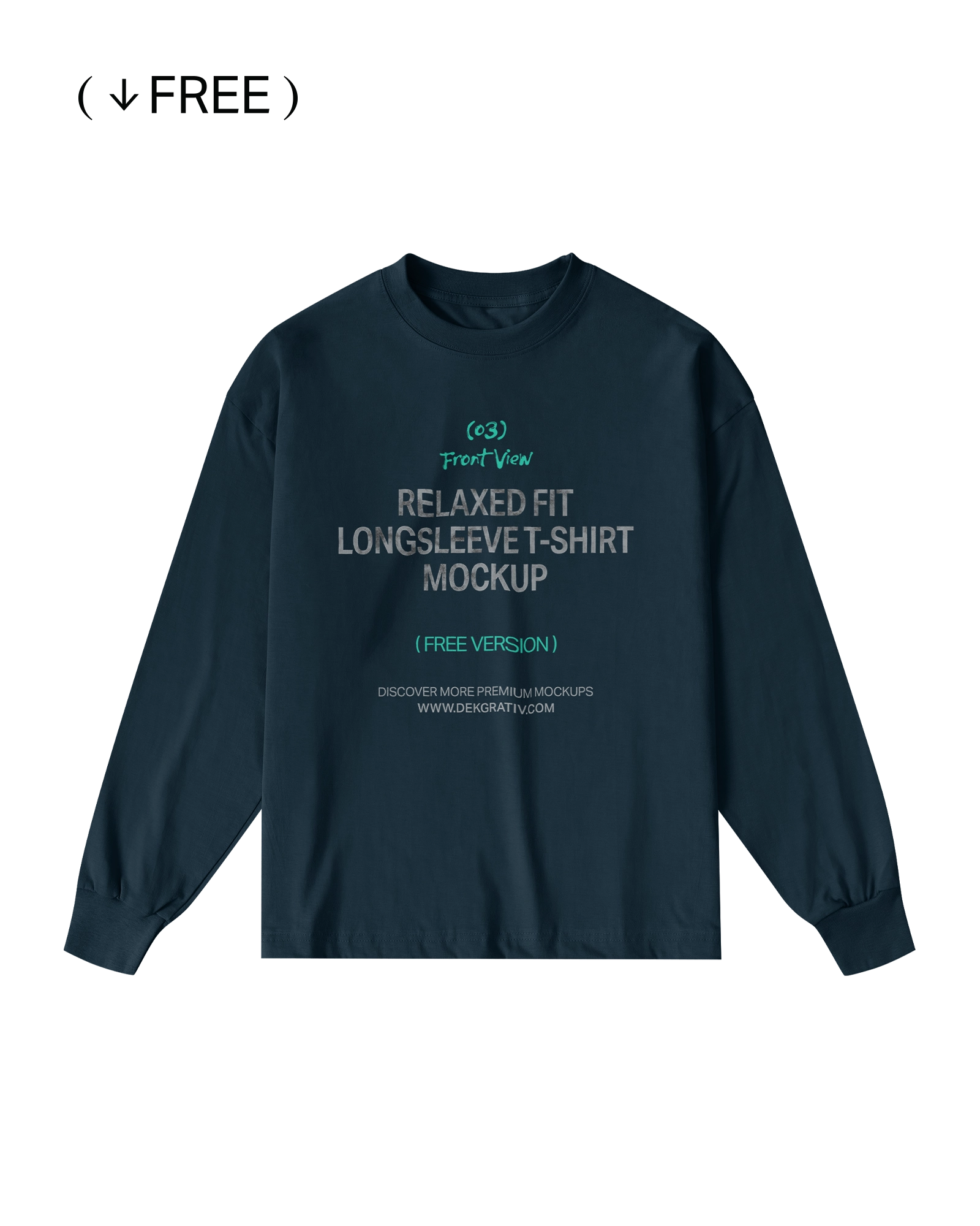 Free Relaxed Fit Longsleeve Tees Mockups 03