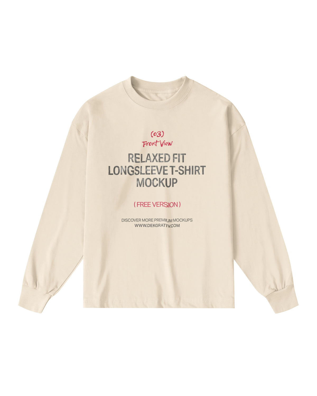 Free Relaxed Fit Longsleeve Tees Mockups 03