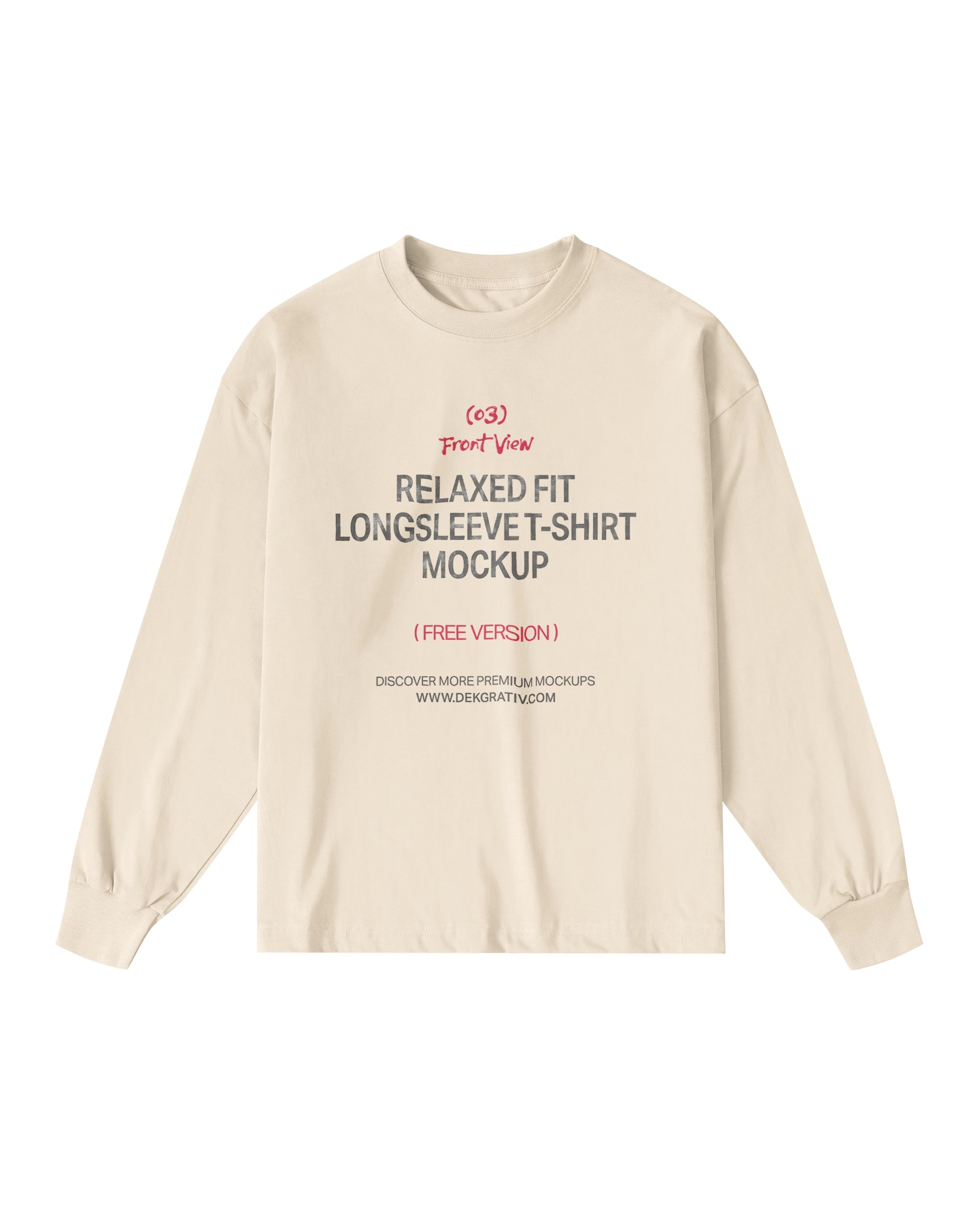 Free Relaxed Fit Longsleeve Tees Mockups 03