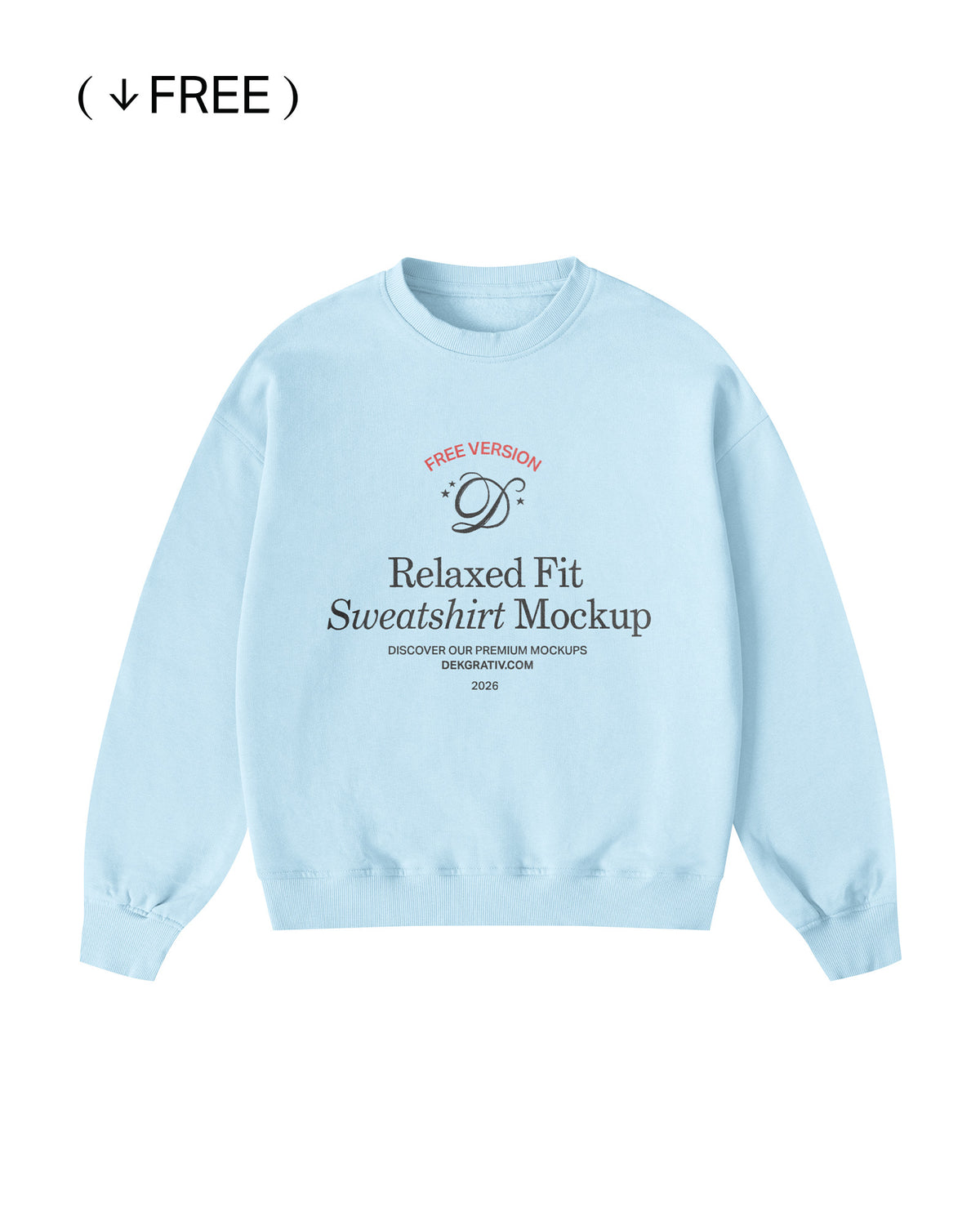 Free Relaxed Fit Sweatshirt Mockup