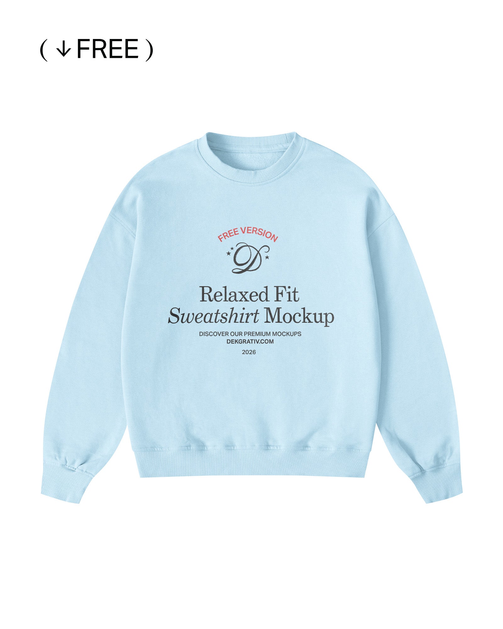 Free Relaxed Fit Sweatshirt Mockup
