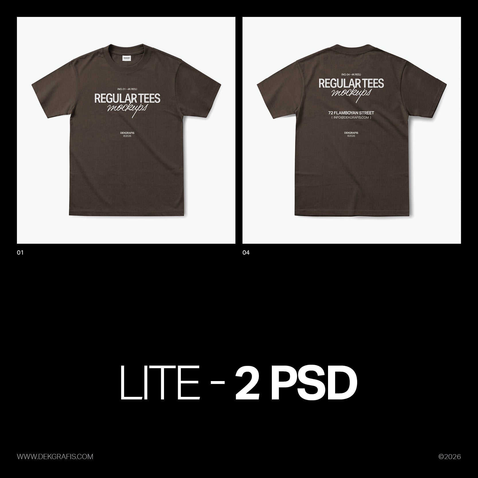 7 Regular Tees Mockups 2026