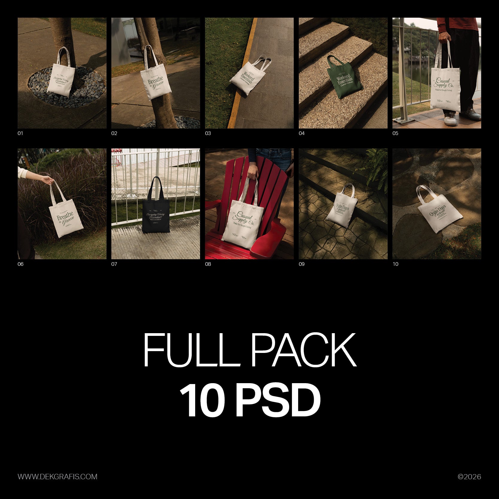 10 Aesthetic Parkside Tote Bag Mockups 2026