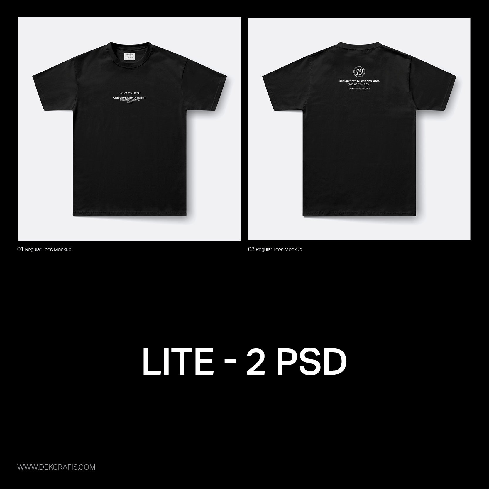 6 Premium Regular Tees Mockups 2025