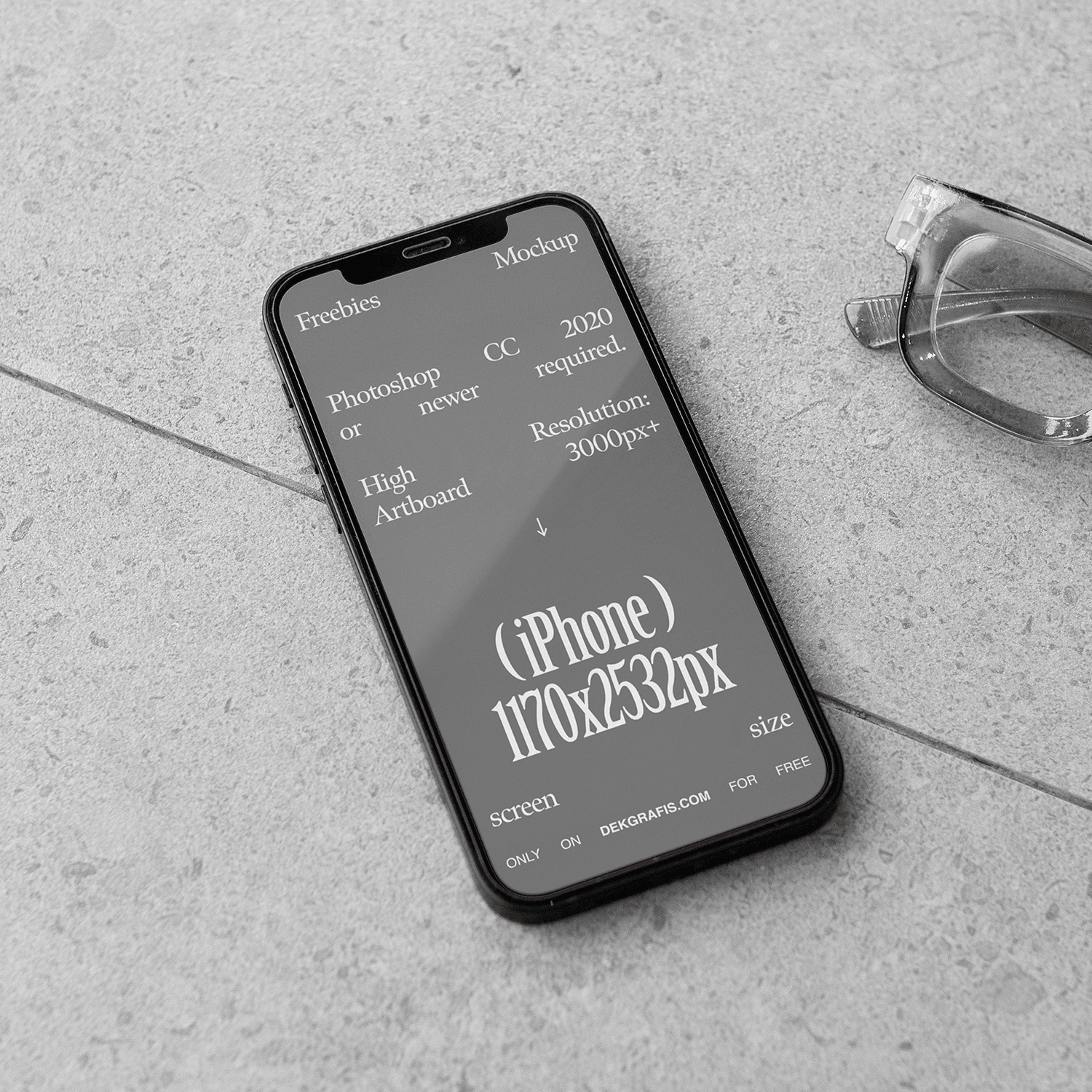 Free iPhone Mockup 1170x2532px