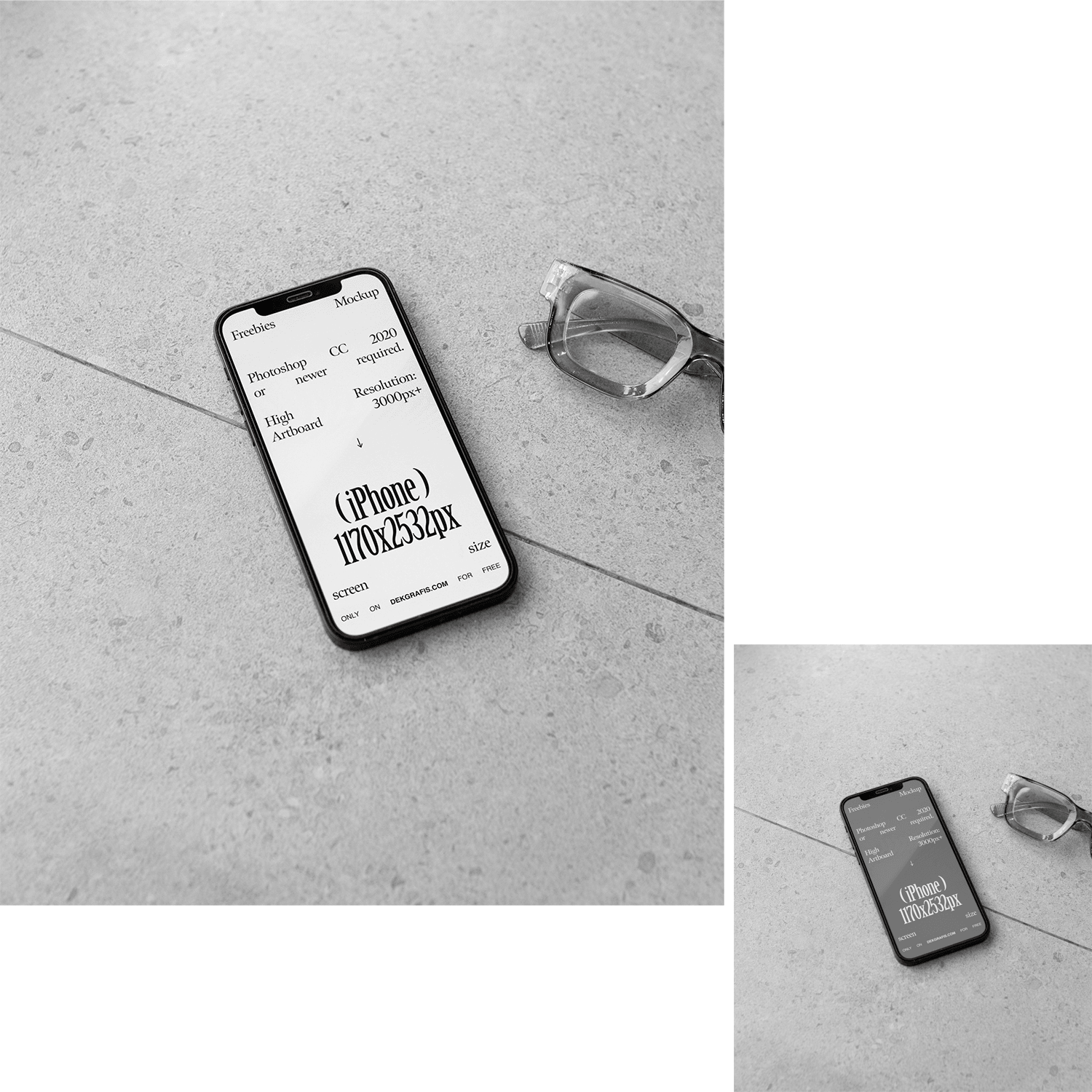 Free iPhone Mockup 1170x2532px