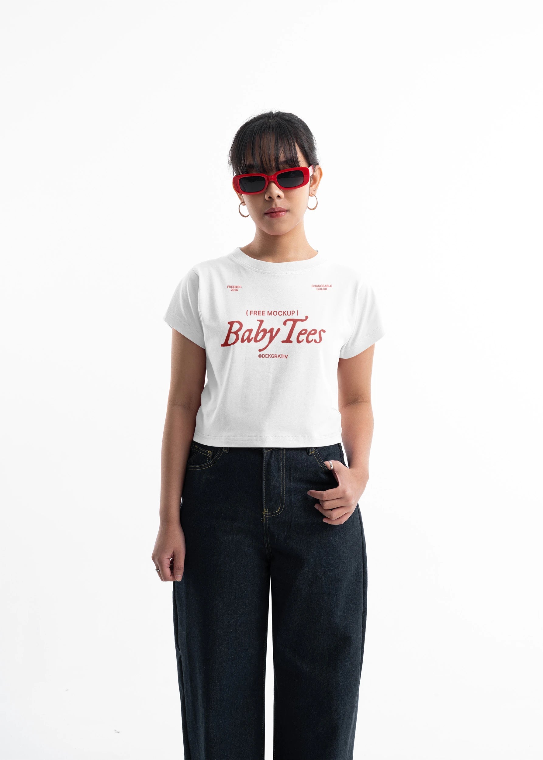 Free Baby Tees Women Mockup