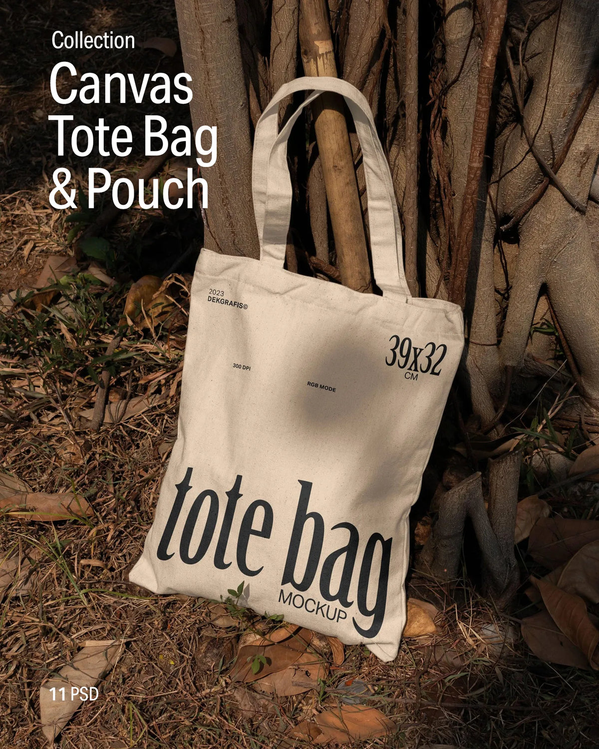 11 Canvas Tote Bag & Pouch Mockups