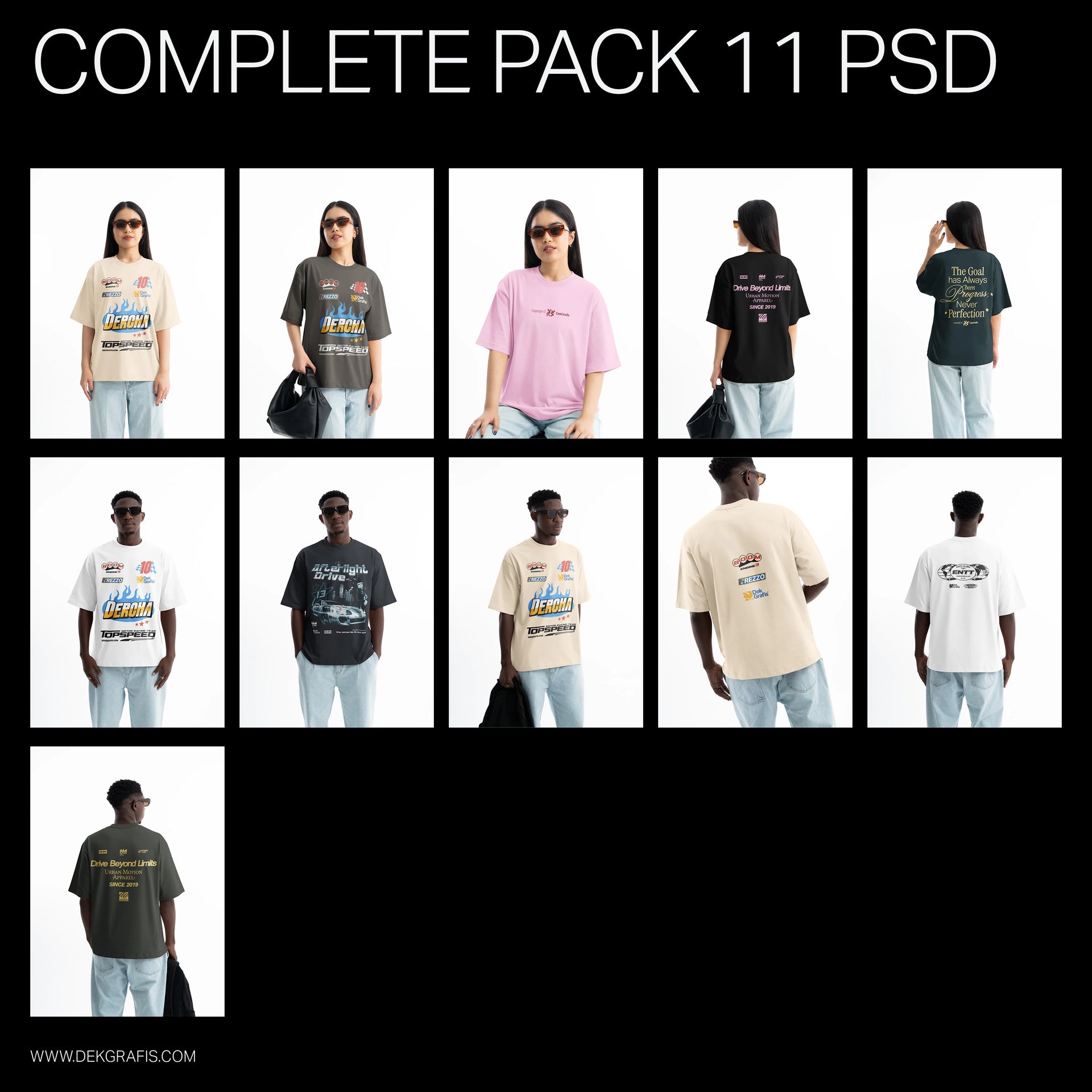 6 Premium Oversized Tees Man Mockups 2025 – DEKGRATIV