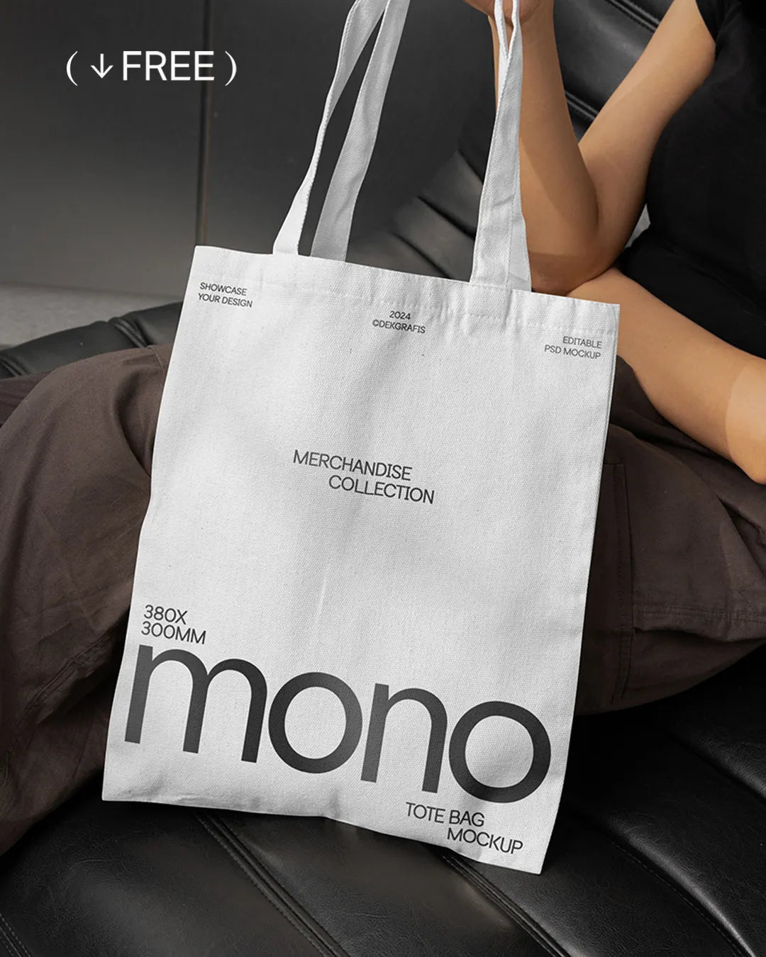 Free Tote Bag Mockup Mono 01