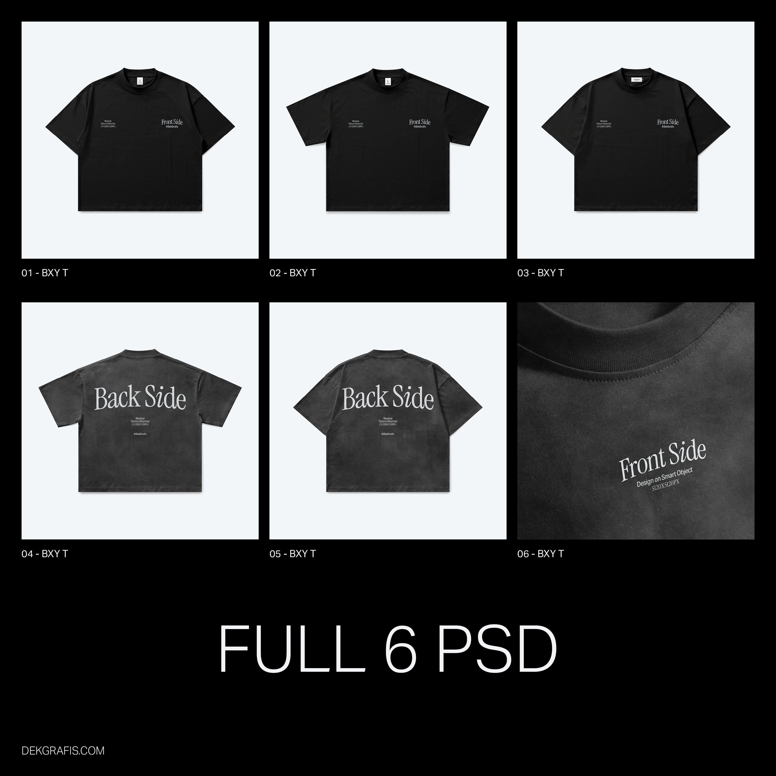 6 Premium Boxy Fit Tees Mockups 2025