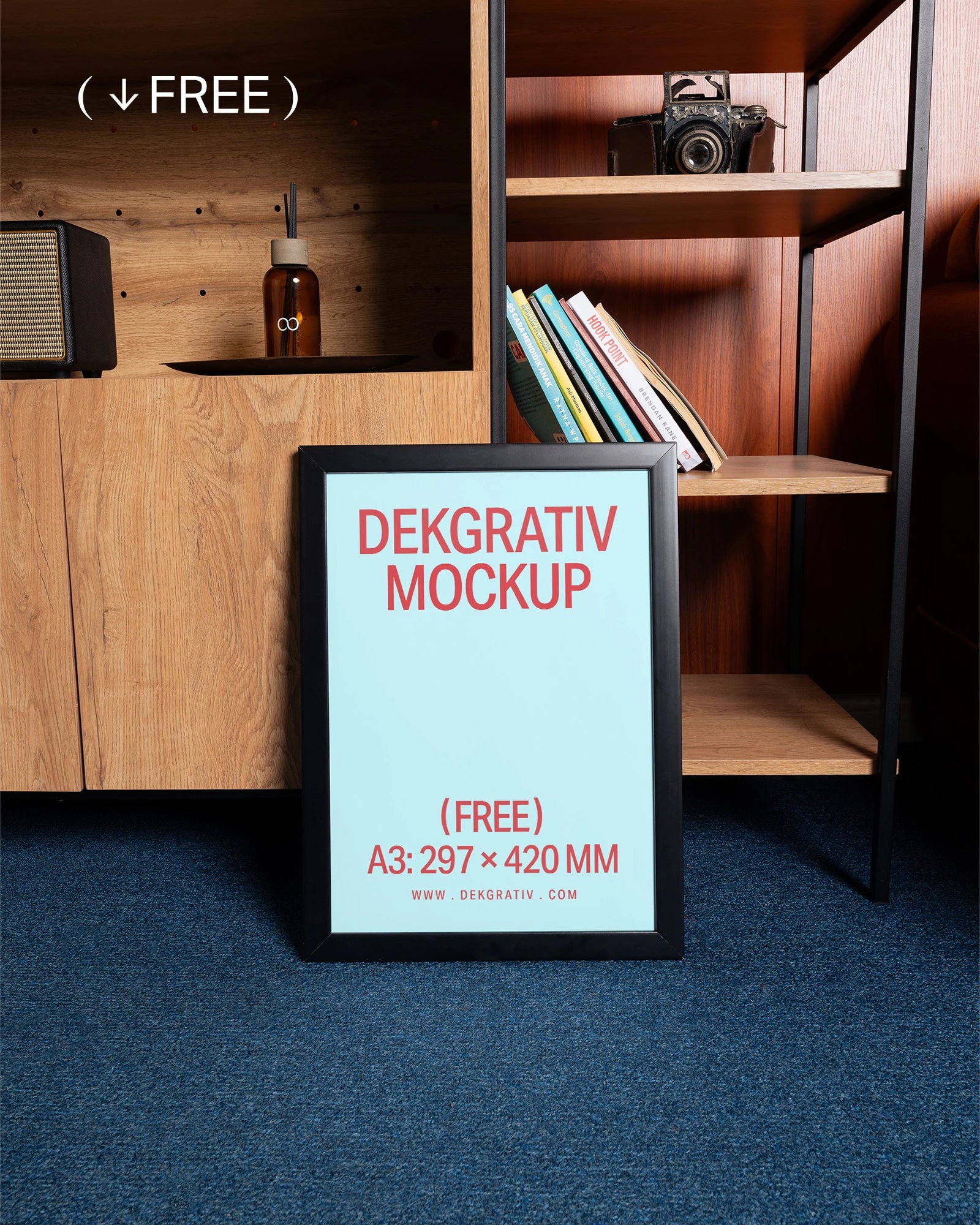 Free A3 Framed Poster Mockup