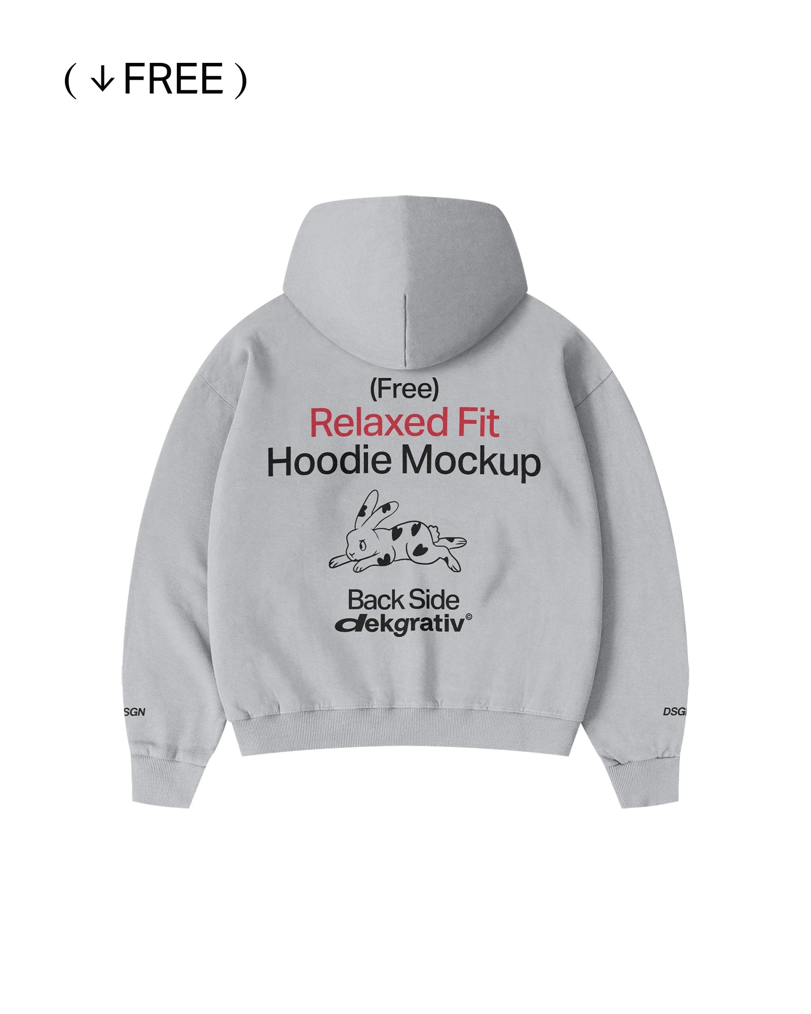 Free Relaxed Fit Hoodie Mockup