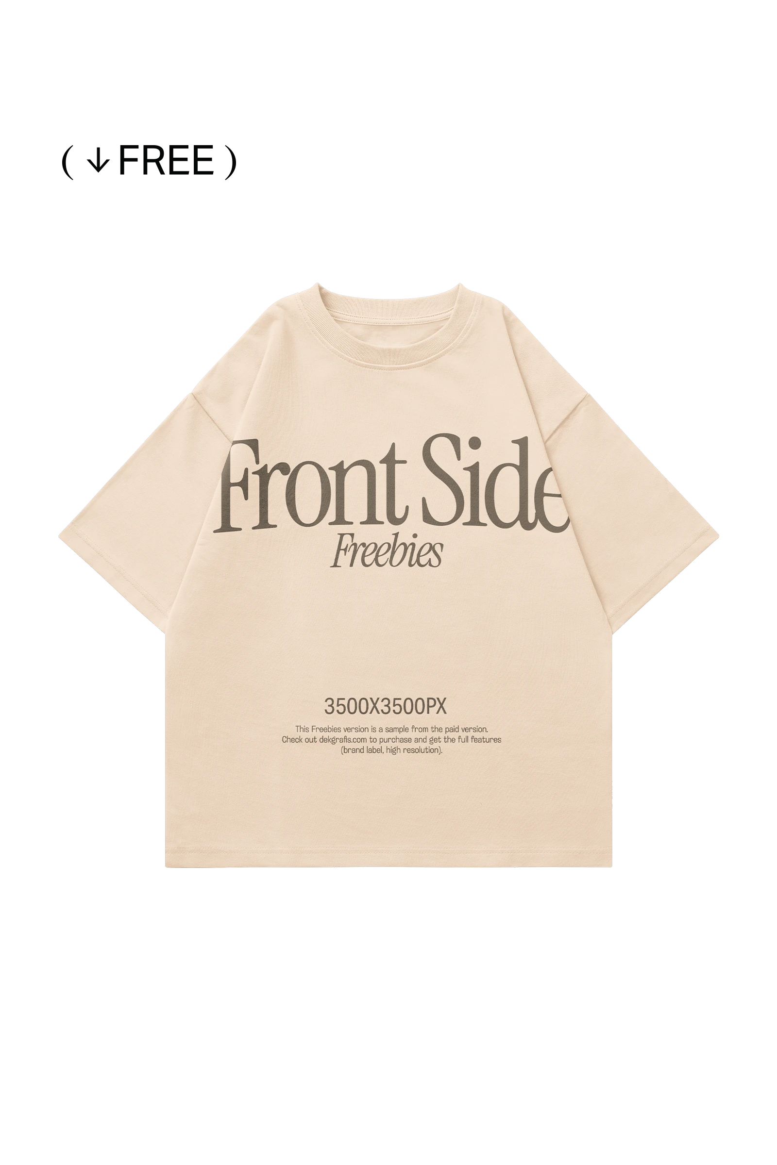 Free Oversized Tees Mockup 04