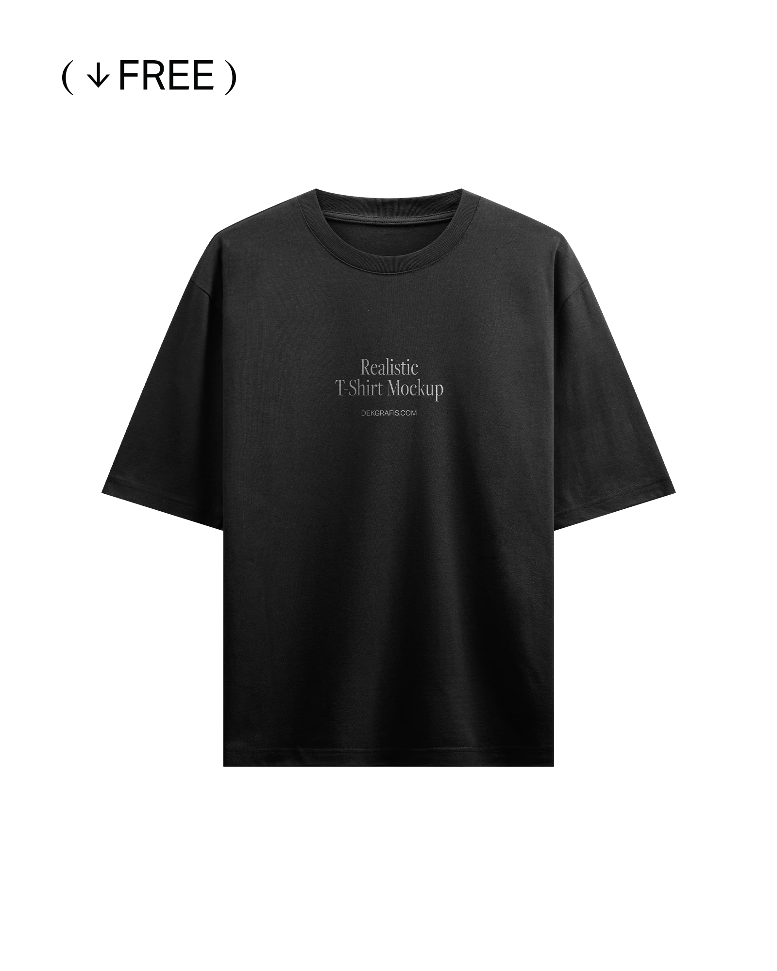 Free Realistic Oversized T-Shirt Mockup 01