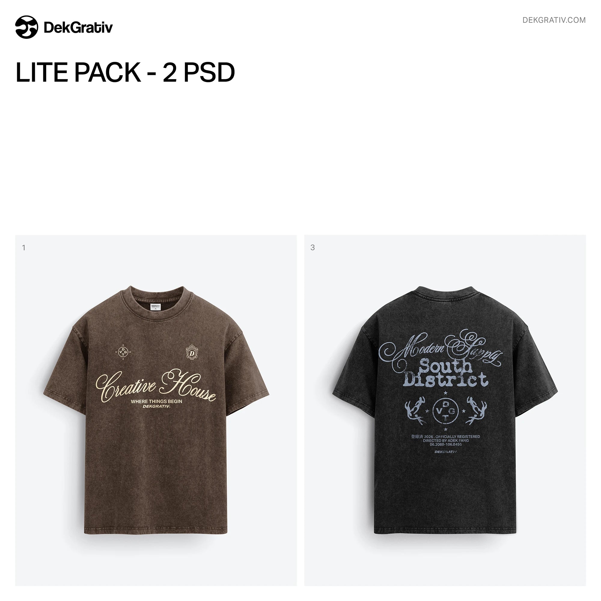 5 Regular Washed T-Shirt Mockups 2026