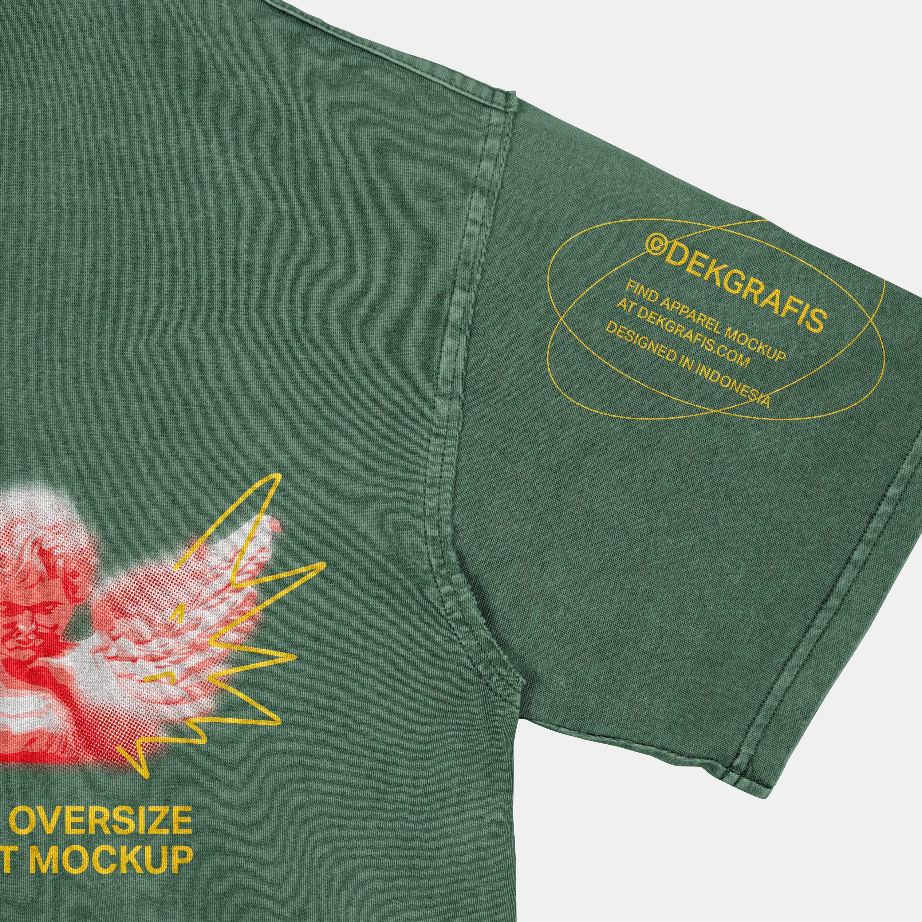 12 Oversize Retro-Washed T-Shirt Mockups 2023