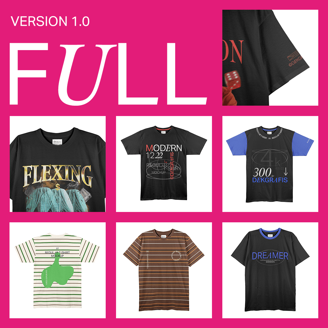 7 Mockup Kaos Regular Fit